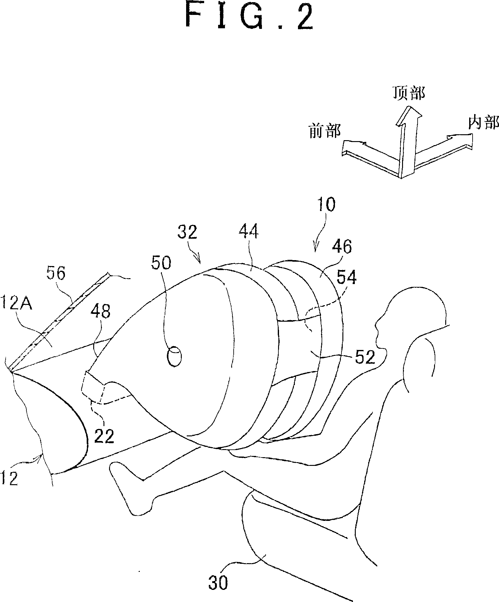 Passenger-seat safety airbag device and method of folding the same