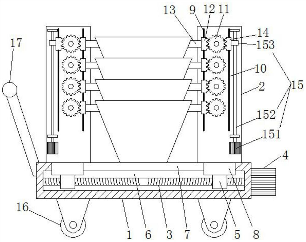 A logistics turnover box separation device