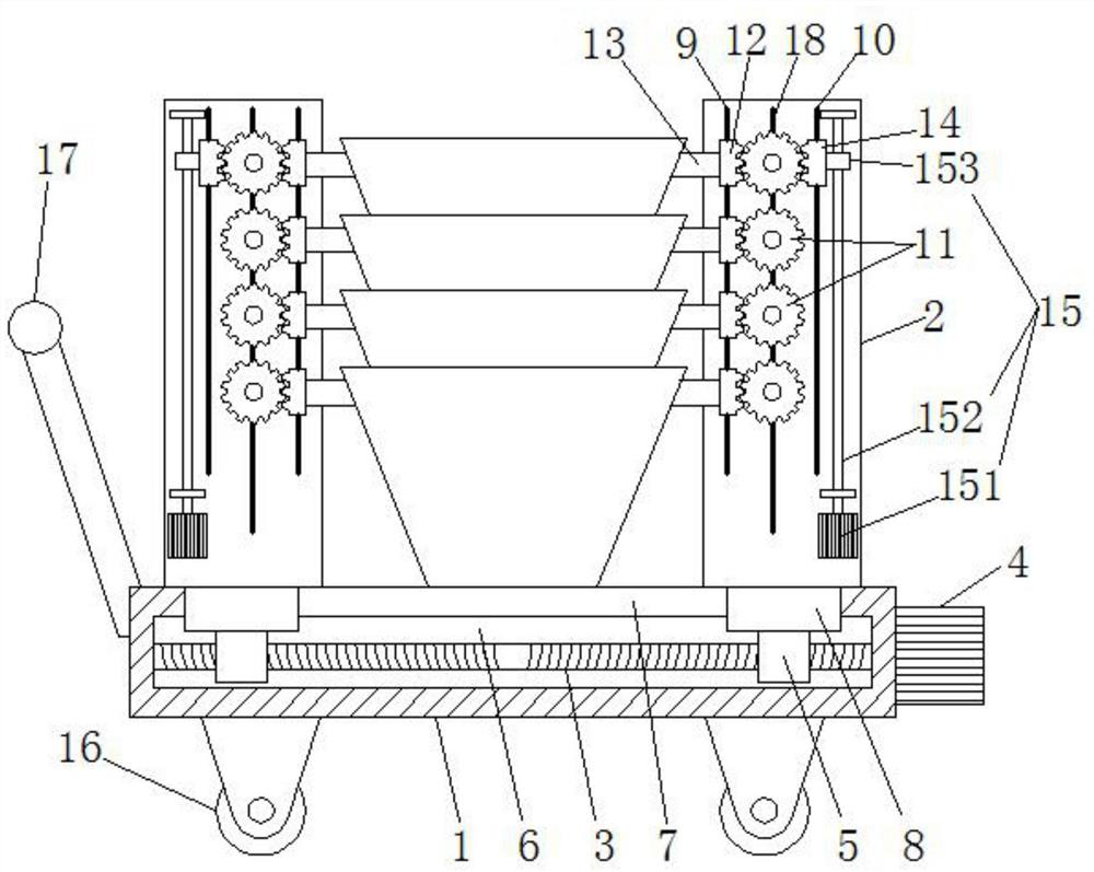 A logistics turnover box separation device