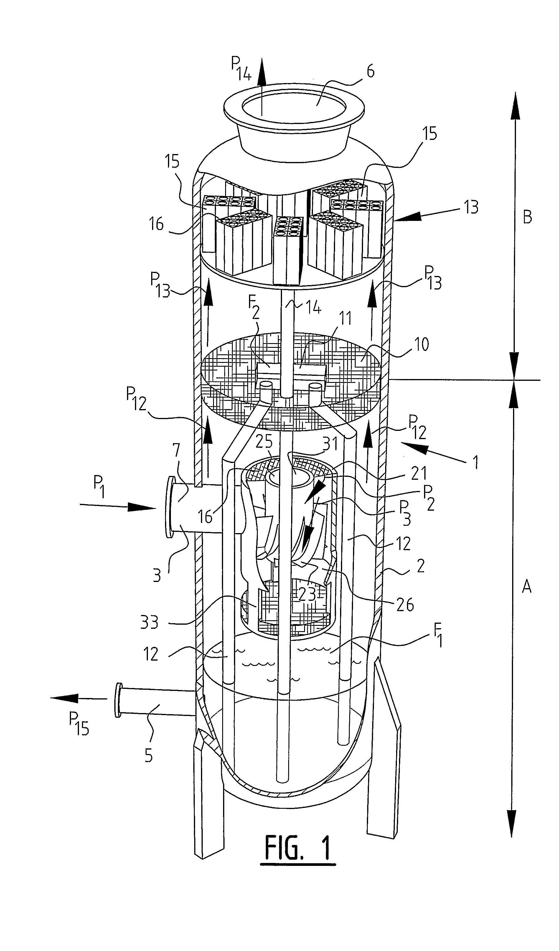 System and inlet device for separating a mixture