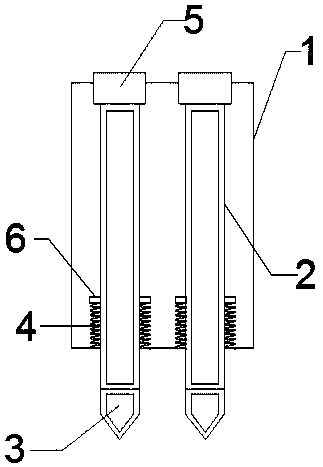 Double-drill-bit pile body for construction