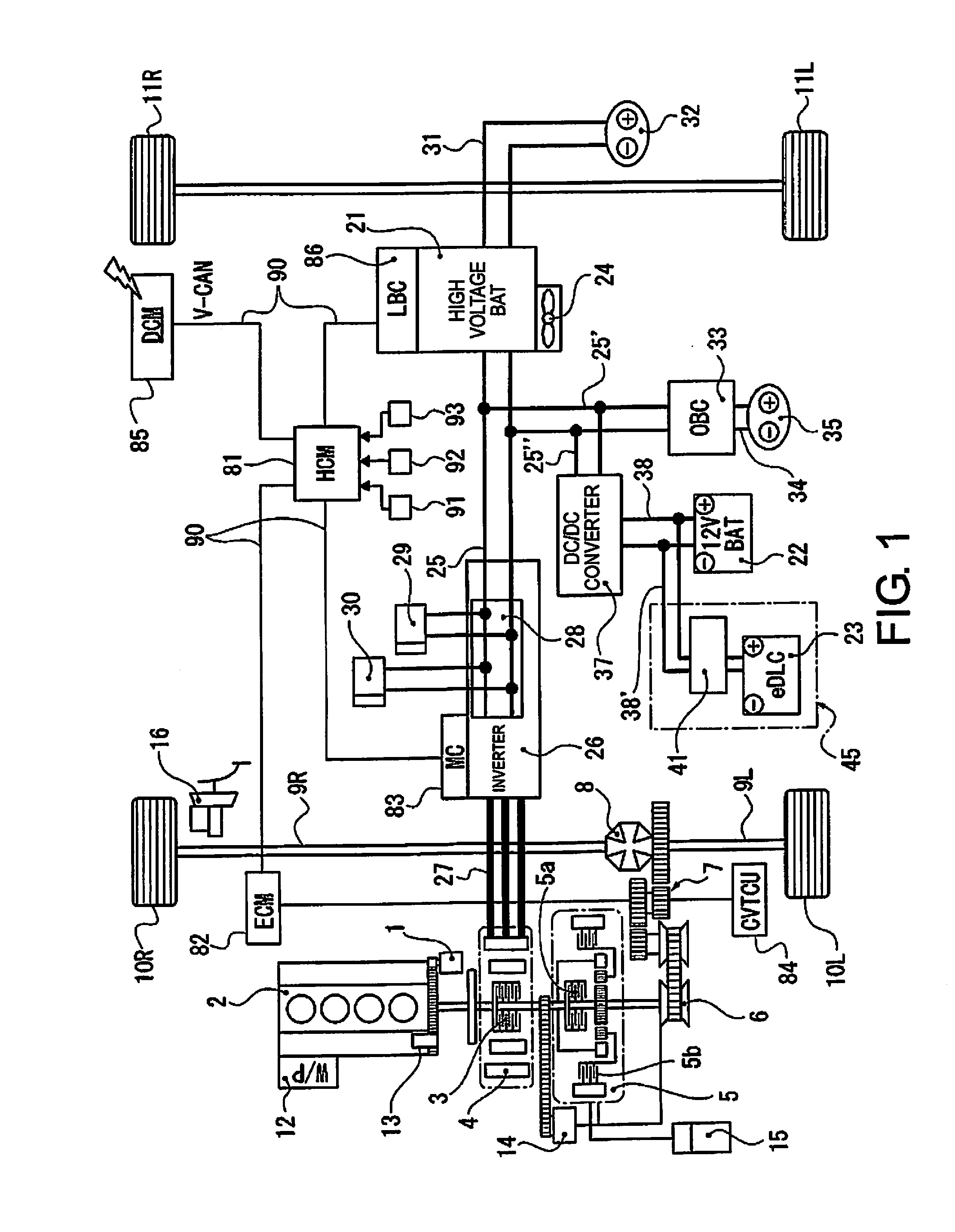 Control system for a plug-in hybrid vehicle