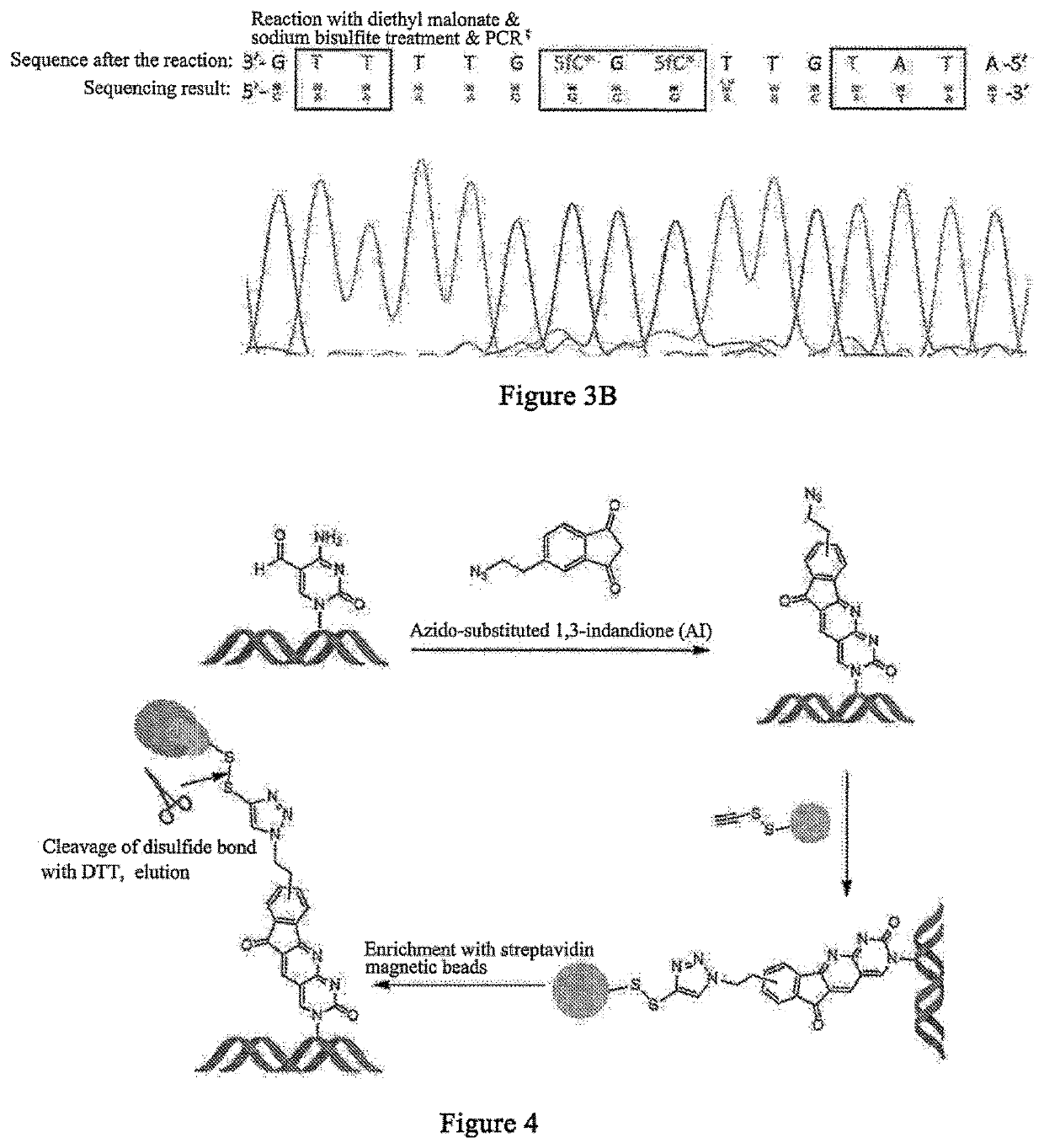 5-formylcytosine specific chemical labeling method and related applications