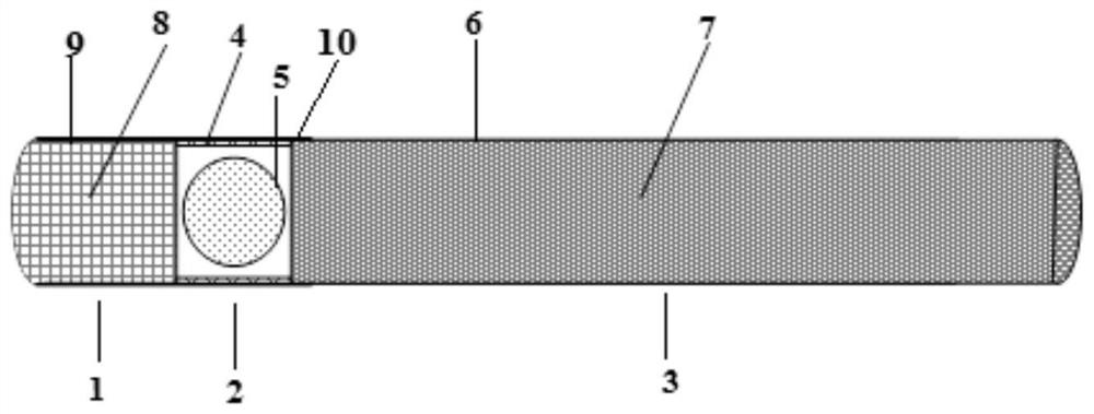 Cigarette capable of being heated and smoked without burning and capable of being smoked in combustible mode and preparation method of cigarette