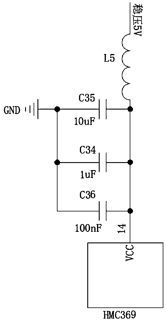 A power supply circuit for miniaturizing an ODU transmit channel