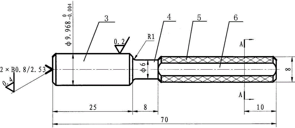 A processing method of vertical gauge