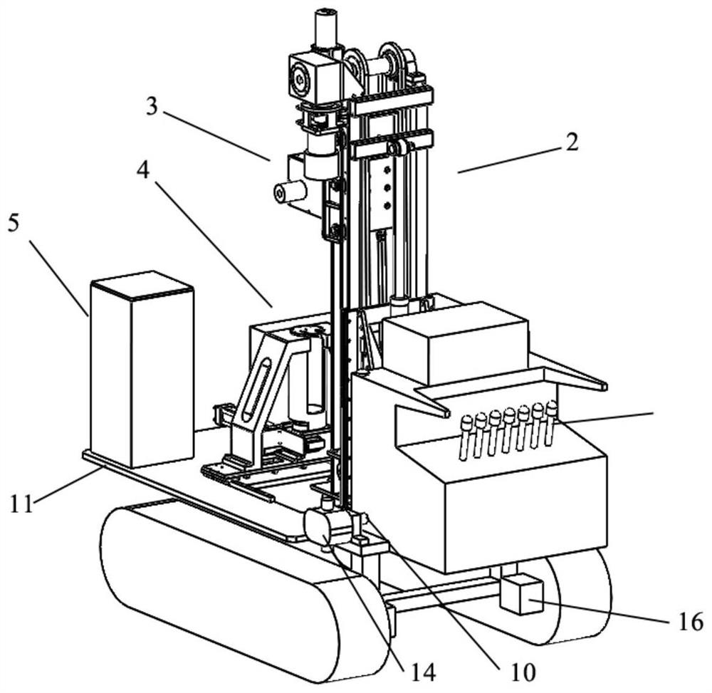 Hydraulic hammering type full-automatic soil sampling device and control method thereof