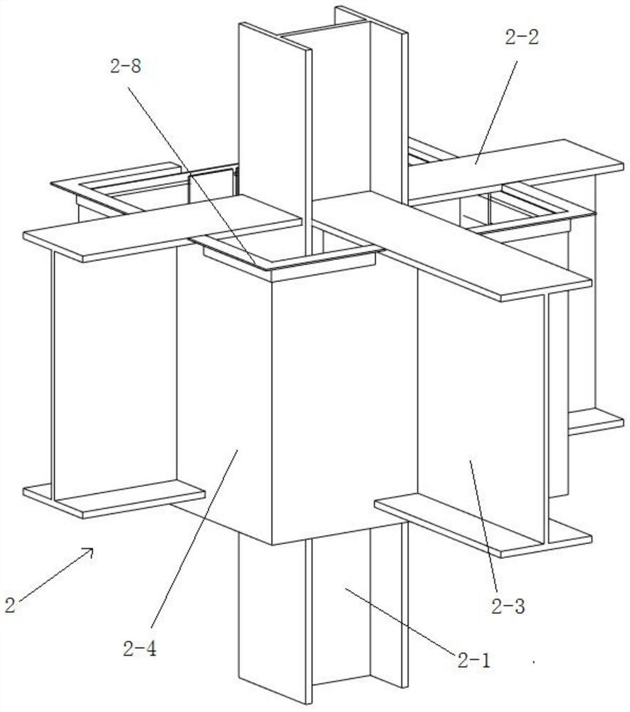 A construction method of a steel frame column-beam-column joint