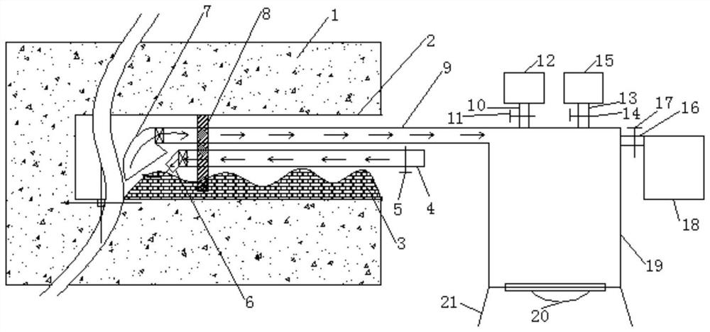 Method for cleaning coal powder at sealing section of gas extraction drill hole