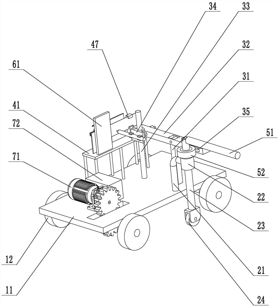 A device and working method for measuring the height difference distribution of vehicle jumping at the bridge head