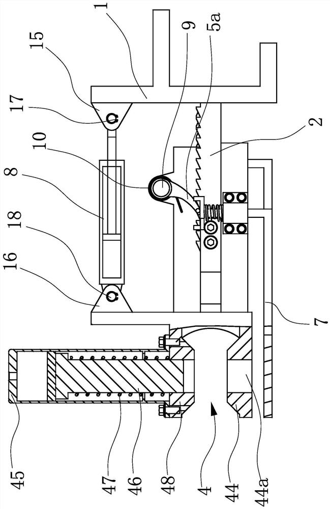 Adjusting mechanism of towing hook on aircraft tractor