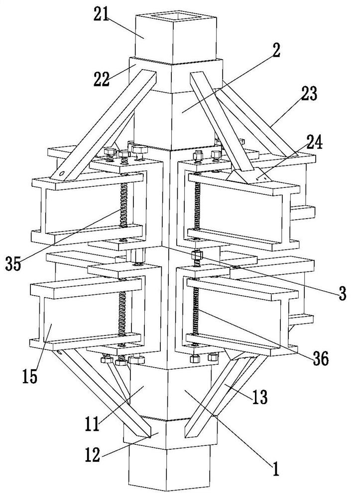 A steel structure assembled beam-column connection point structure