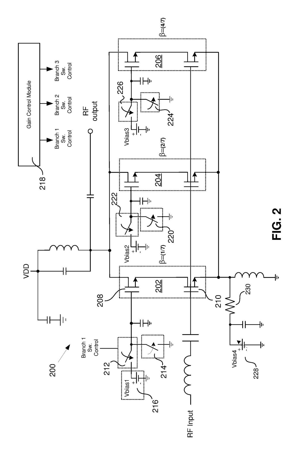 LNA with programmable linearity