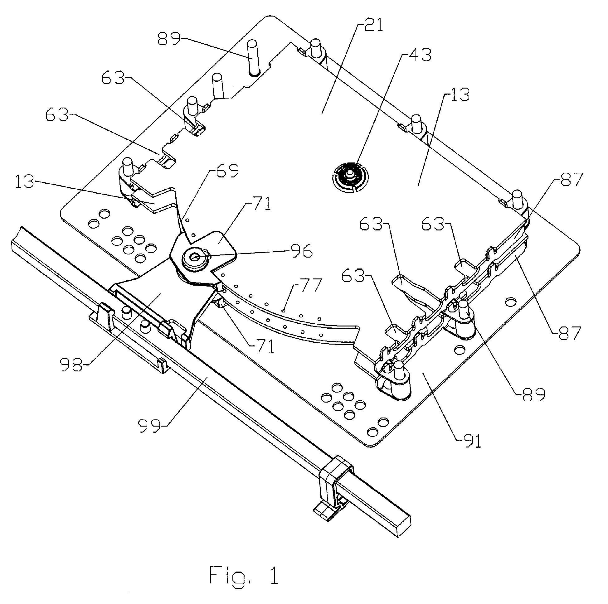 Panel antenna with variable phase shifter