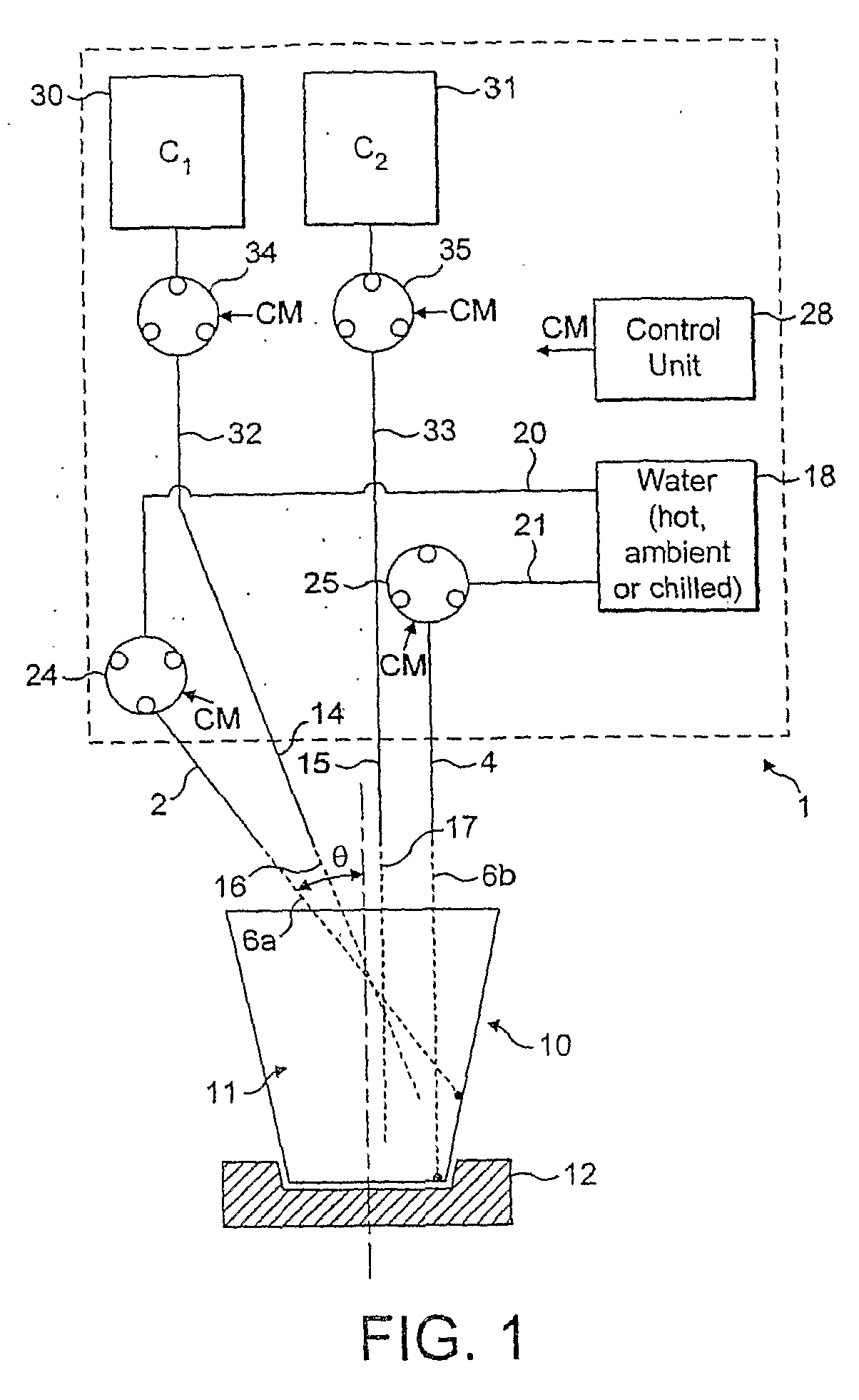 Method and System for in-Cup Dispensing, Mixing and Foaming Hot and Cold Beverages From Liquid Concentrate