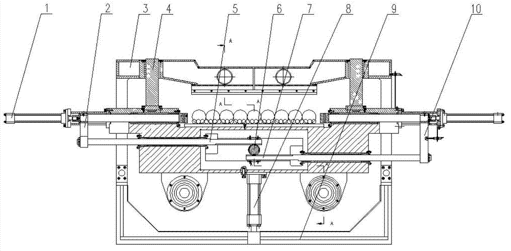 Composite clamping device for rows of pipes