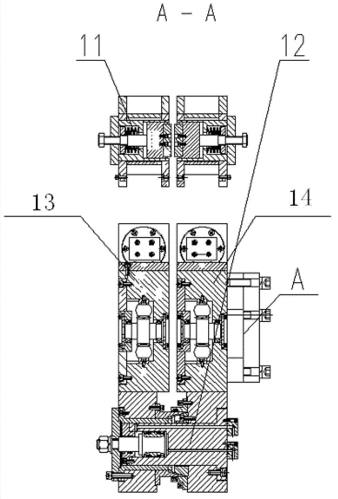 Composite clamping device for rows of pipes