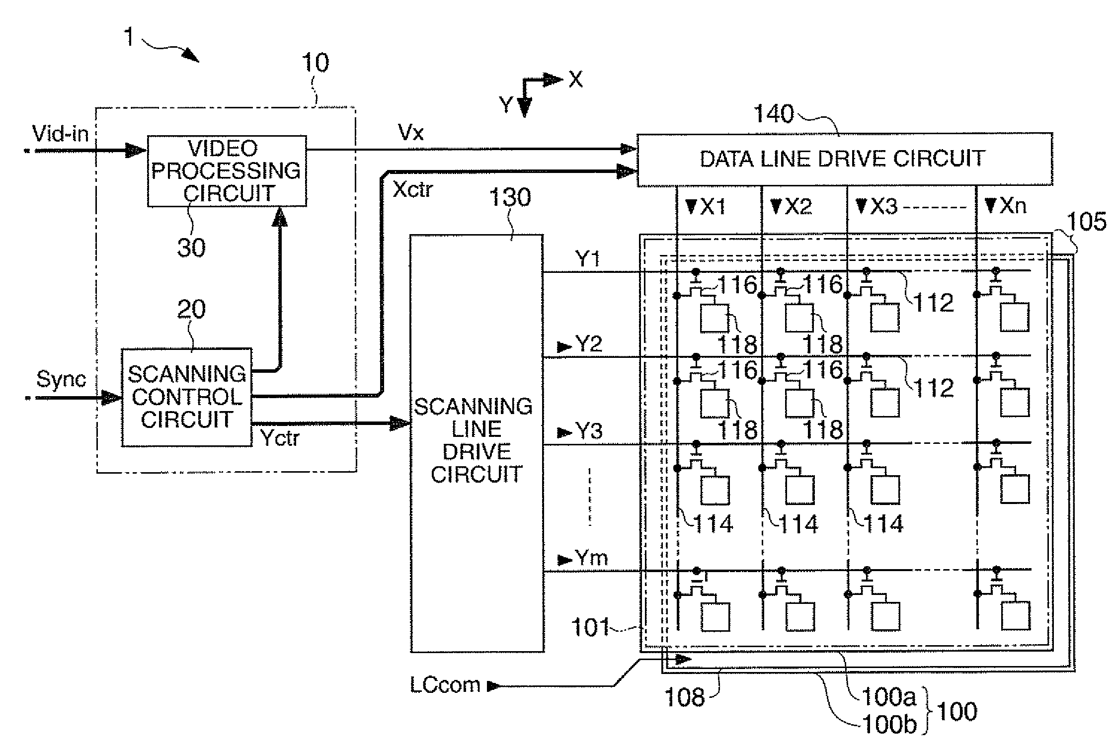 Video processing circuit, video processing method, liquid crystal display device, and electronic apparatus