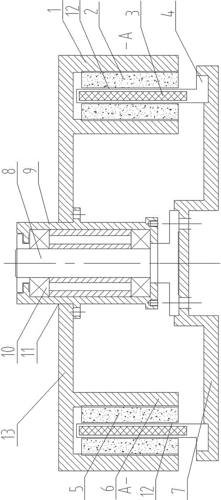 Permanent magnet finite angle motor without magnetic yoke structure