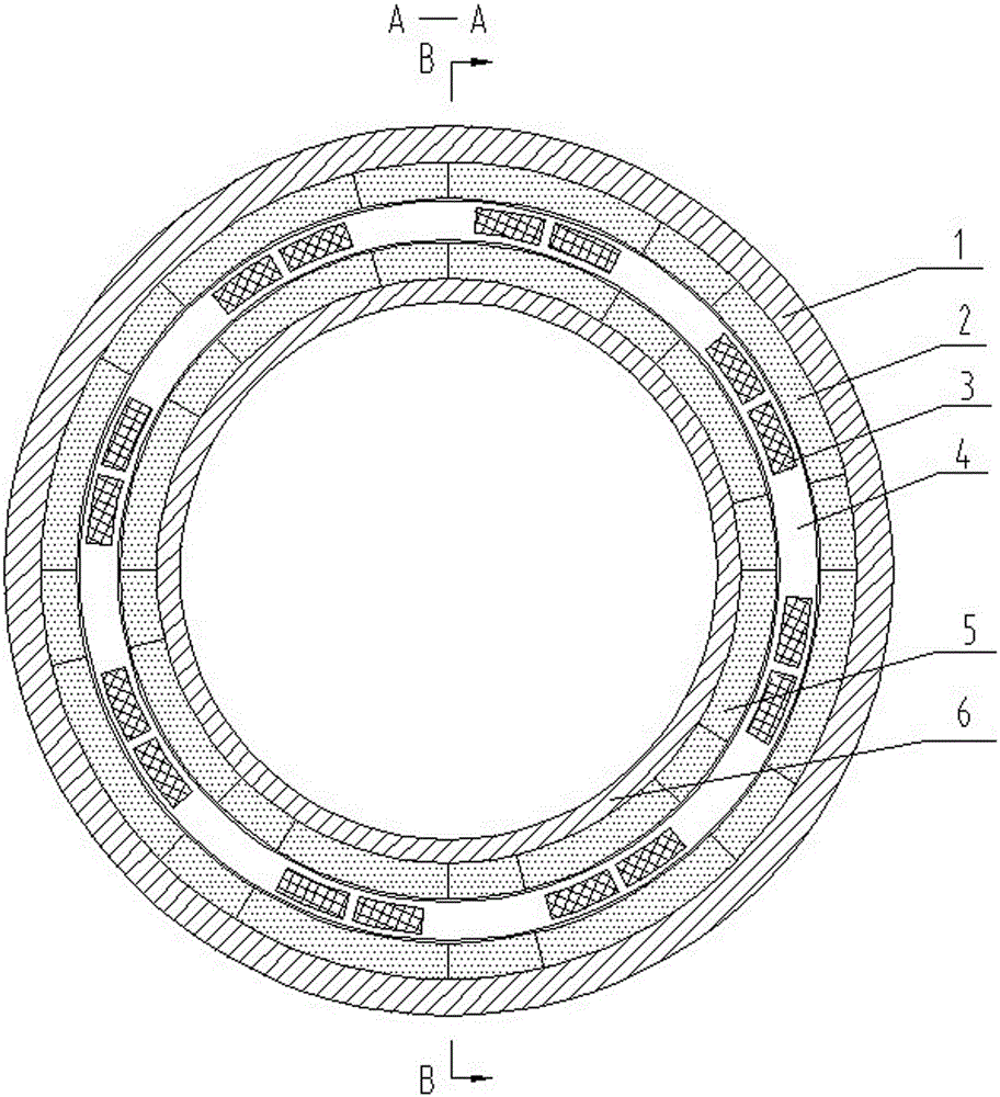 Permanent magnet finite angle motor without magnetic yoke structure