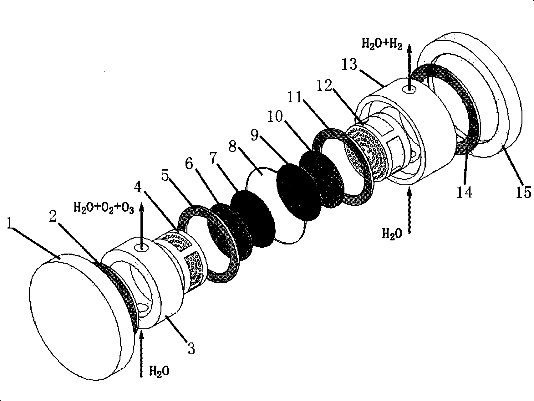 Electrolytic ozone generator and preparation technique for cathode catalysis layer thereof