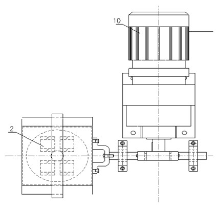 Testing device for rubber creeper tread abrasion loss performance and method