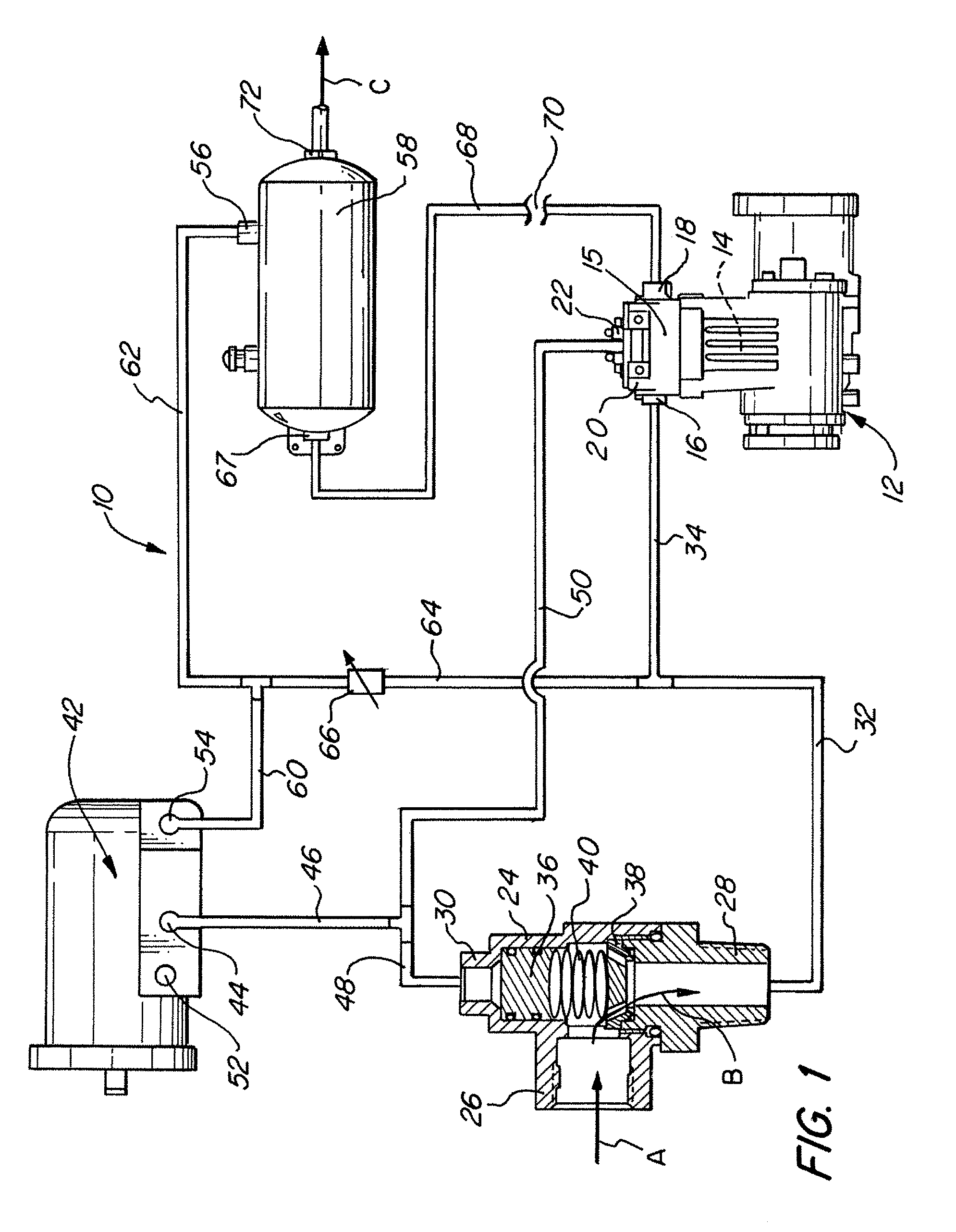 Air supply system with reduced oil passing in compressor