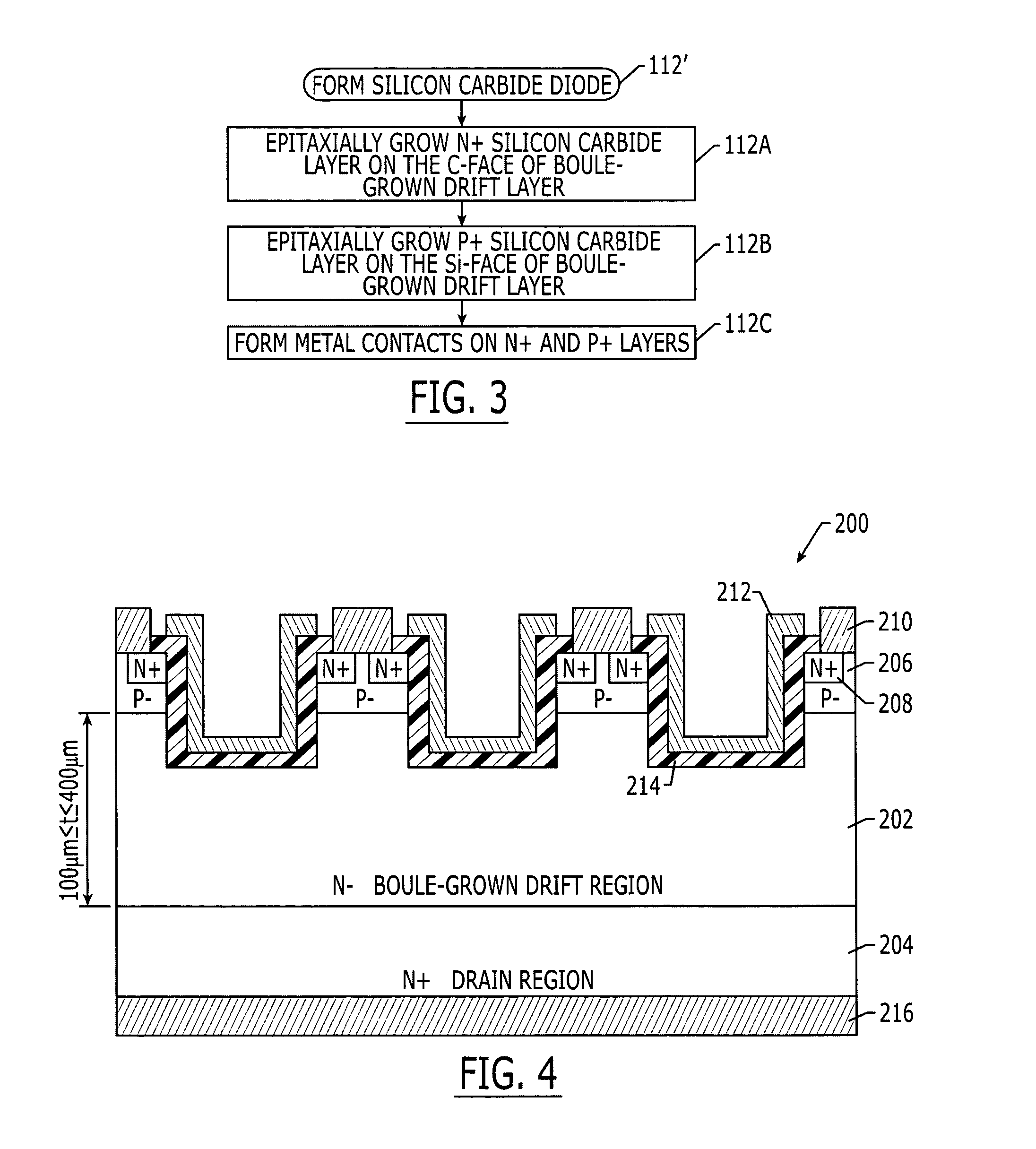 Methods of forming power semiconductor devices using boule-grown silicon carbide drift layers and power semiconductor devices formed thereby