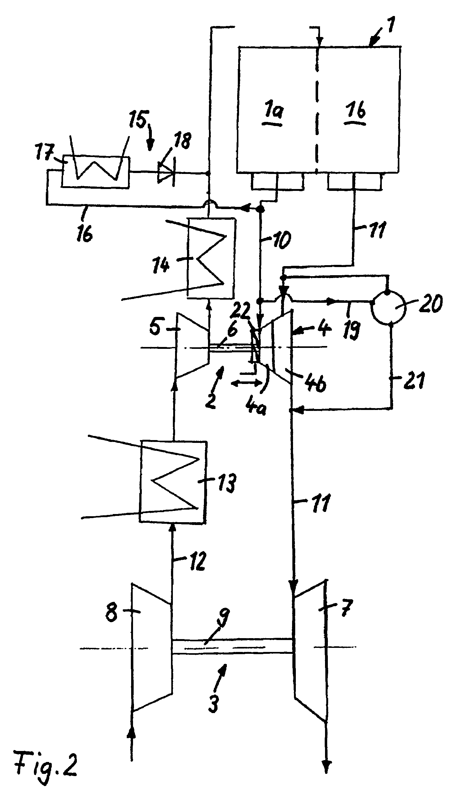 Internal combustion engine having two exhaust gas turbocharger
