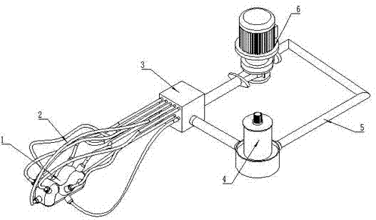 Multi-input/output-port abrasive grain flow turbulent processing device