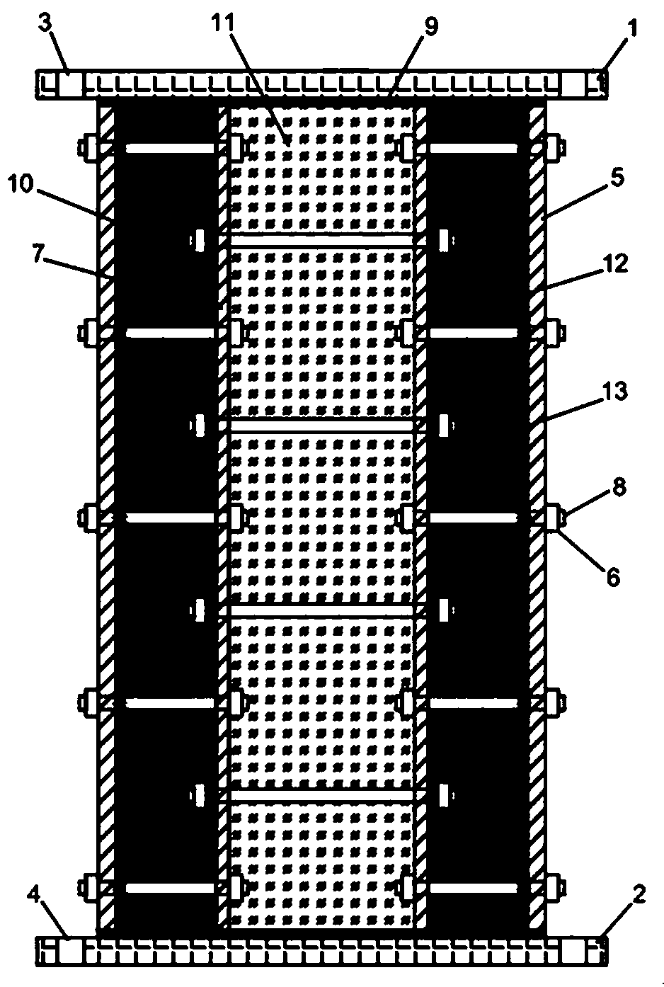 Waveform energy dissipation steel plate coordination type internal and external cylinder damper