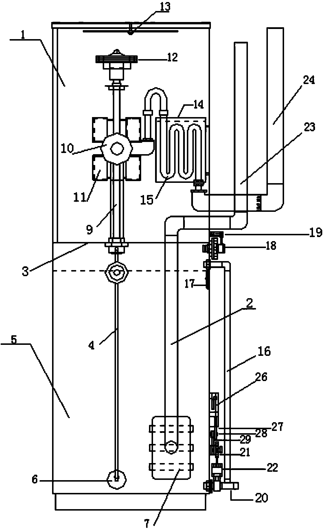 Water air-conditioning system coupling cooling spray device water circulation with air current cooler