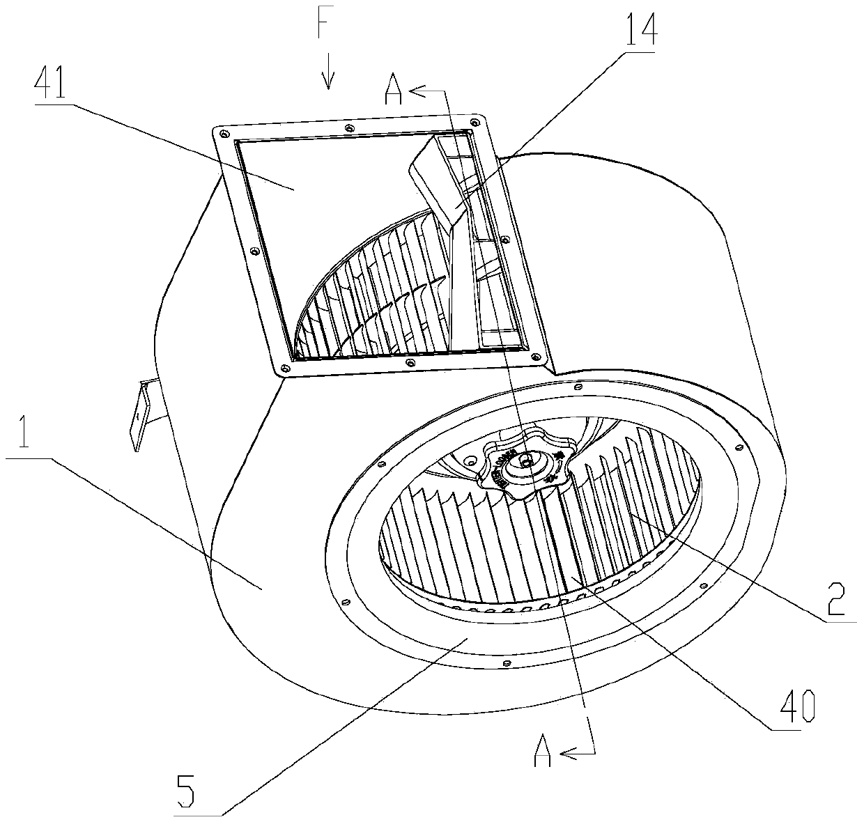 Double-air-inlet centrifugal fan