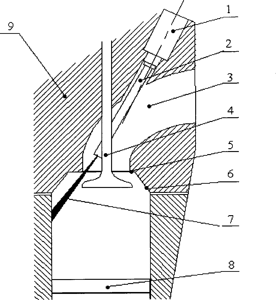 Gas jet device of electric control jet lean-burn natural gas engine and jet control method