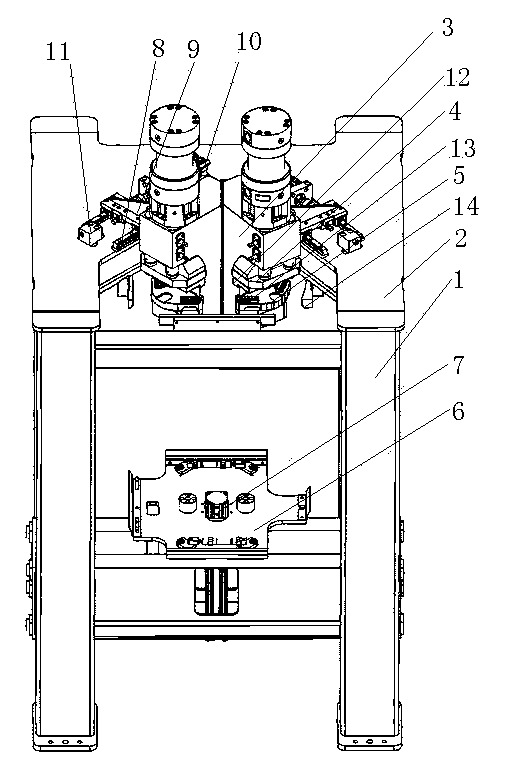 Box corner riveting device for washing machine box body