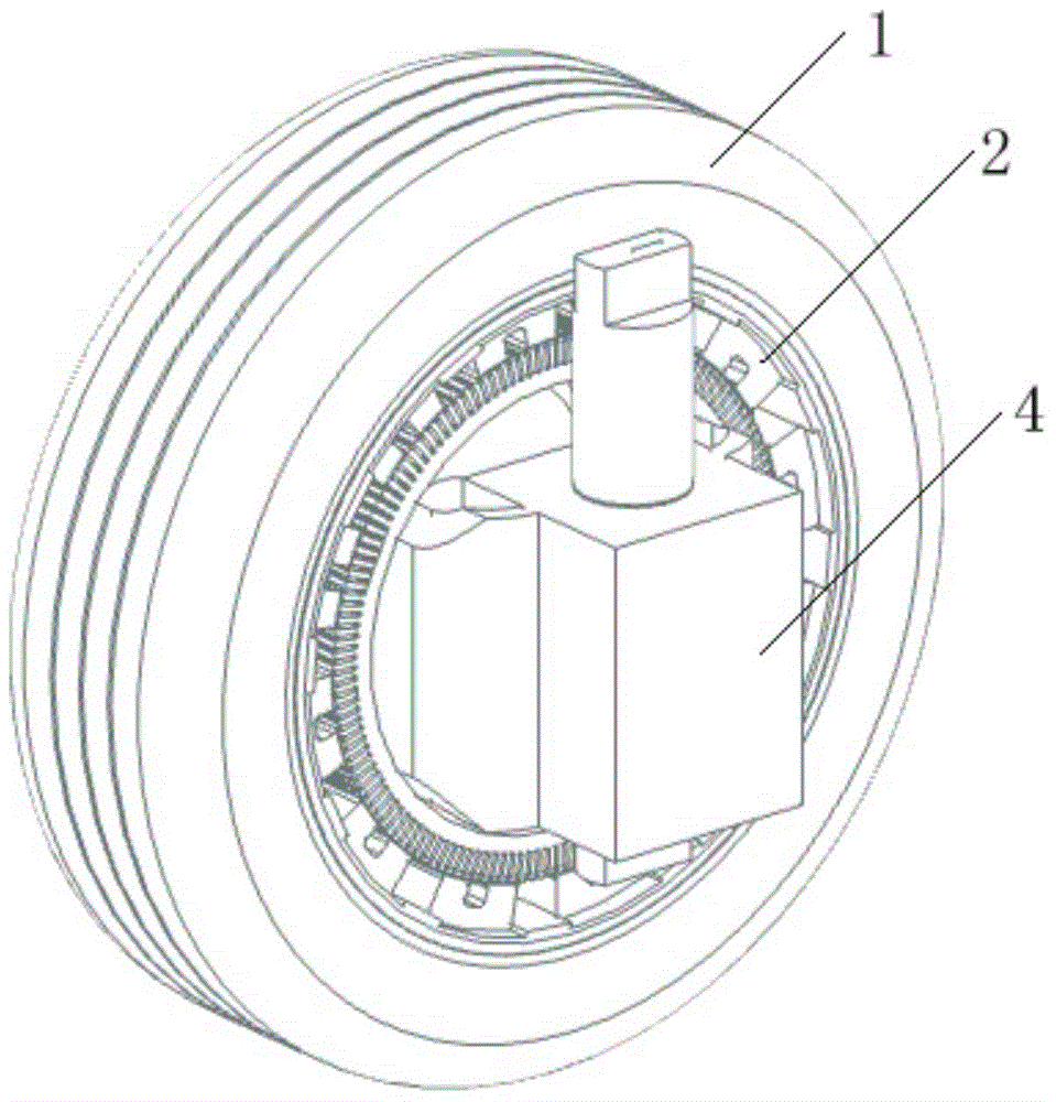 Direct-drive wheel device based on magnetic resistance switch motor and achieving method