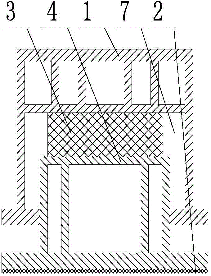 Bottom beam for roadway hydraulic support high in energy absorption speed, burnt resistant and floor heave resistant