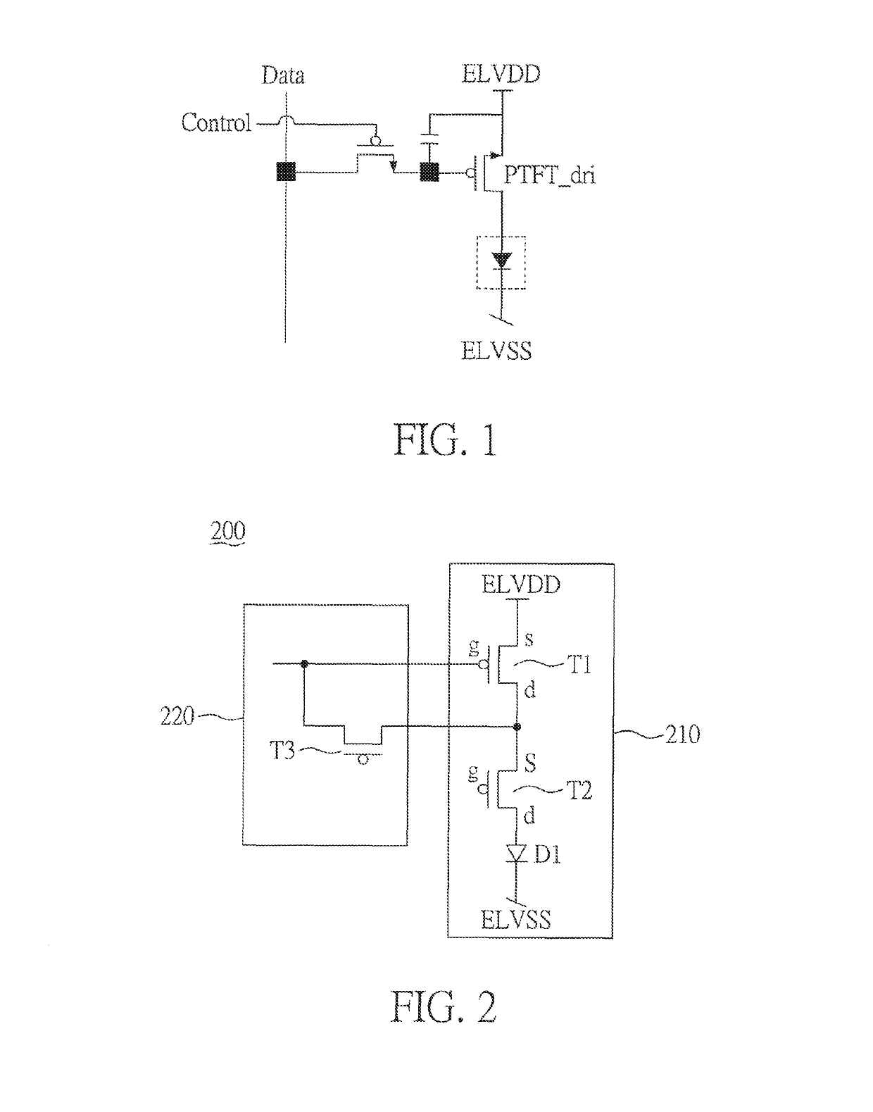 Driving circuit of active-matrix organic light-emitting diode with hybrid transistors