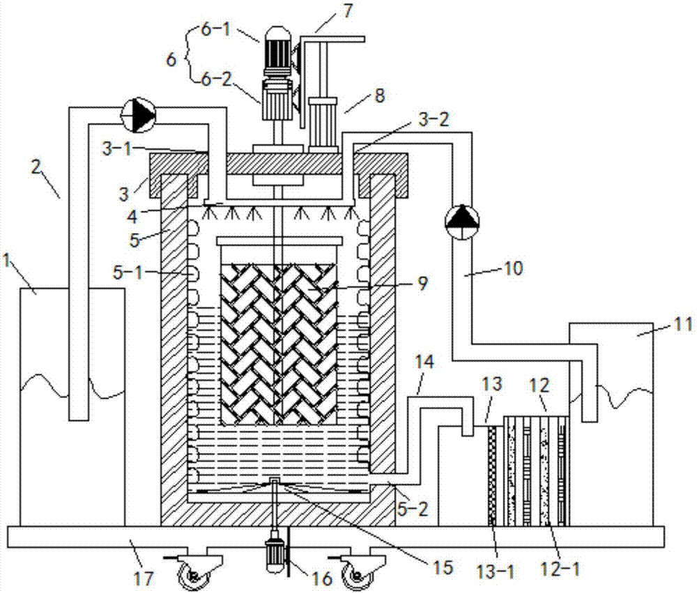 Movable well logging sand washing device