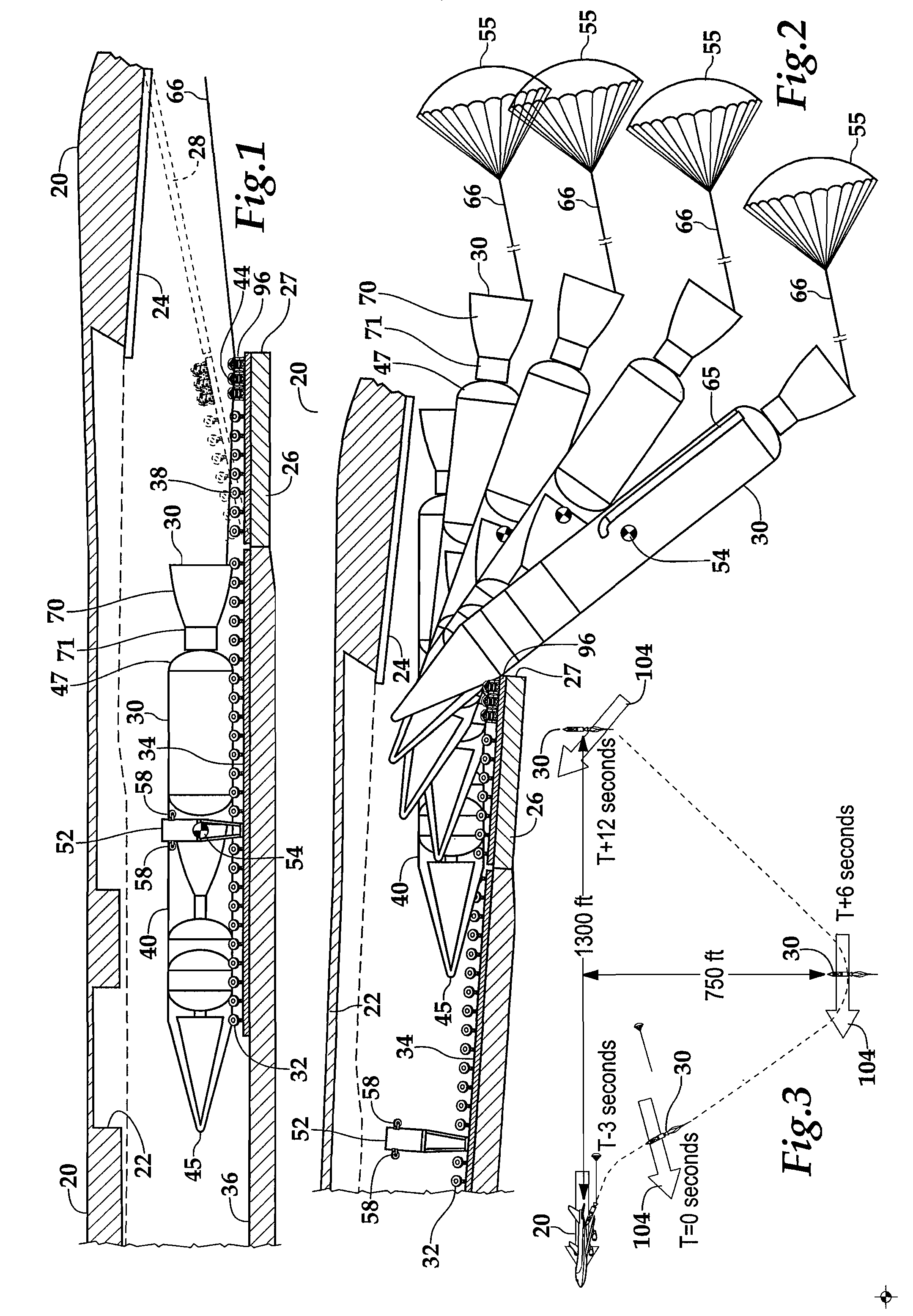 Release mechanism for a forward and aft restrained load in an aircraft