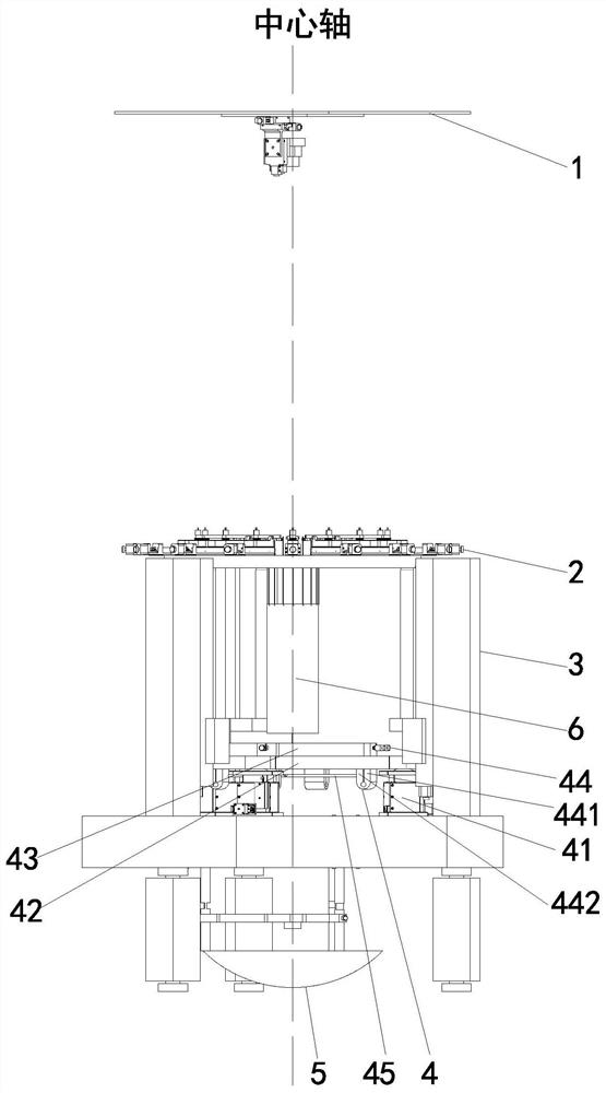 Multi-layer nested X-ray focus lens main power control assembling and adjusting device