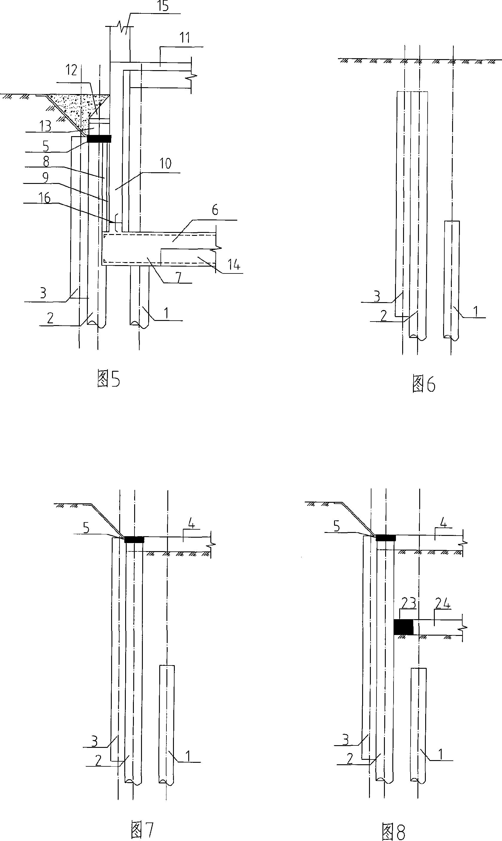 Method for one-pile-three-use in underground engineering