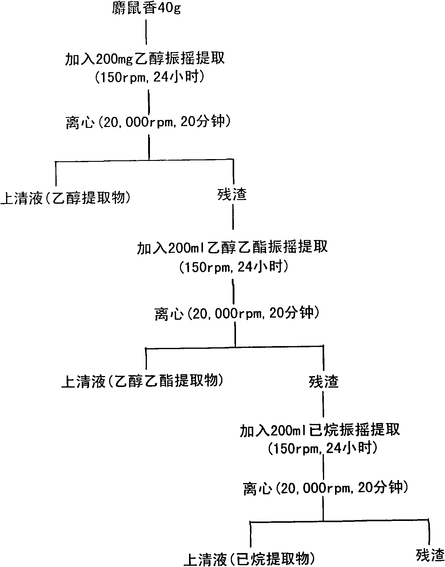 A method for preparing materials having antithrombotic activity from muskrat musk and materials obtained from the method