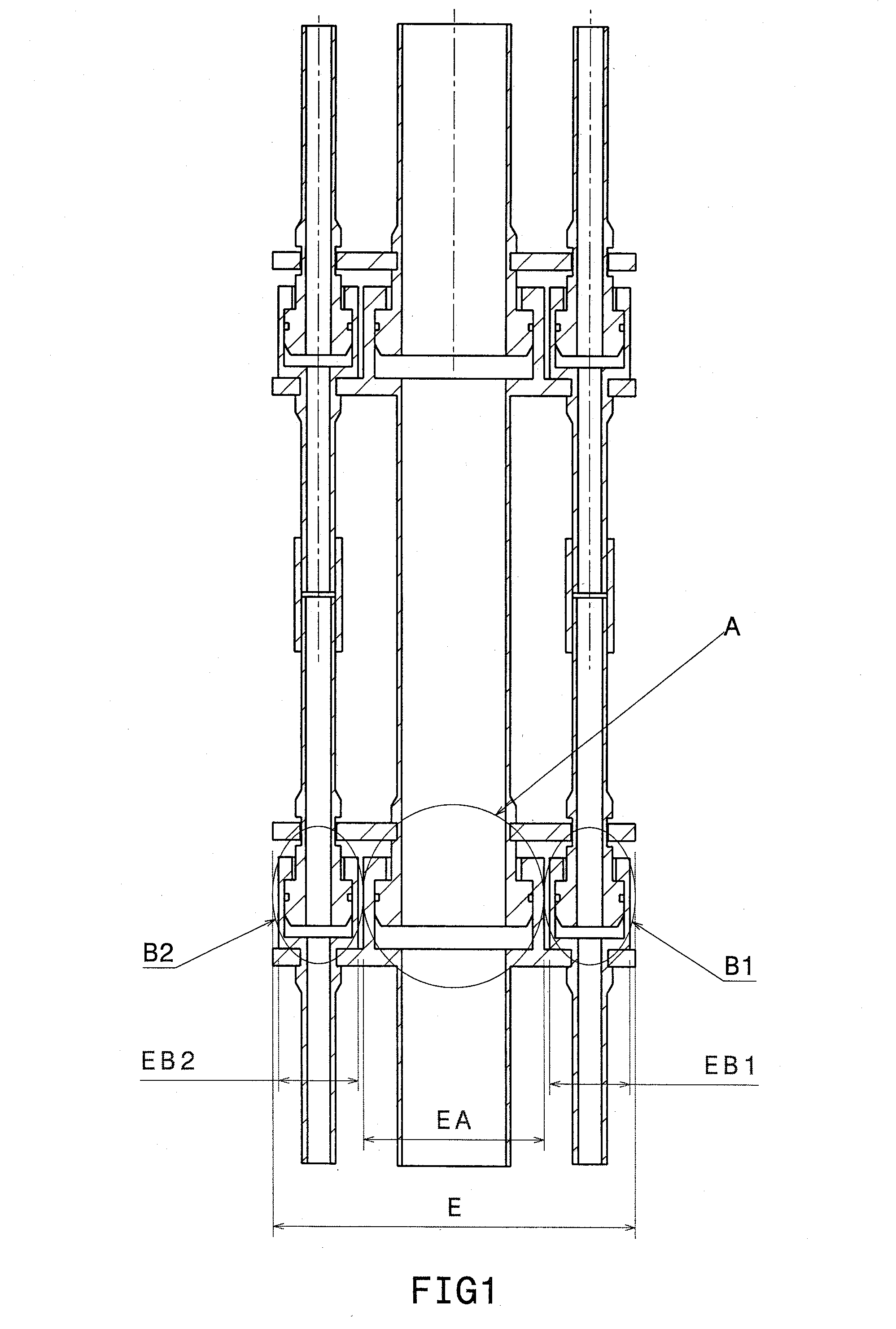 Riser pipe with rigid auxiliary lines and offset connectors