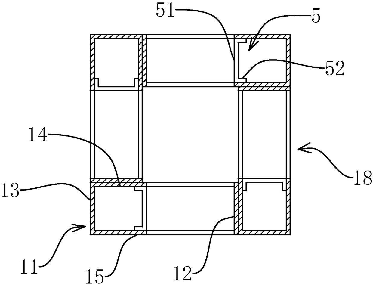 Square tube beam-column joint and construction method thereof