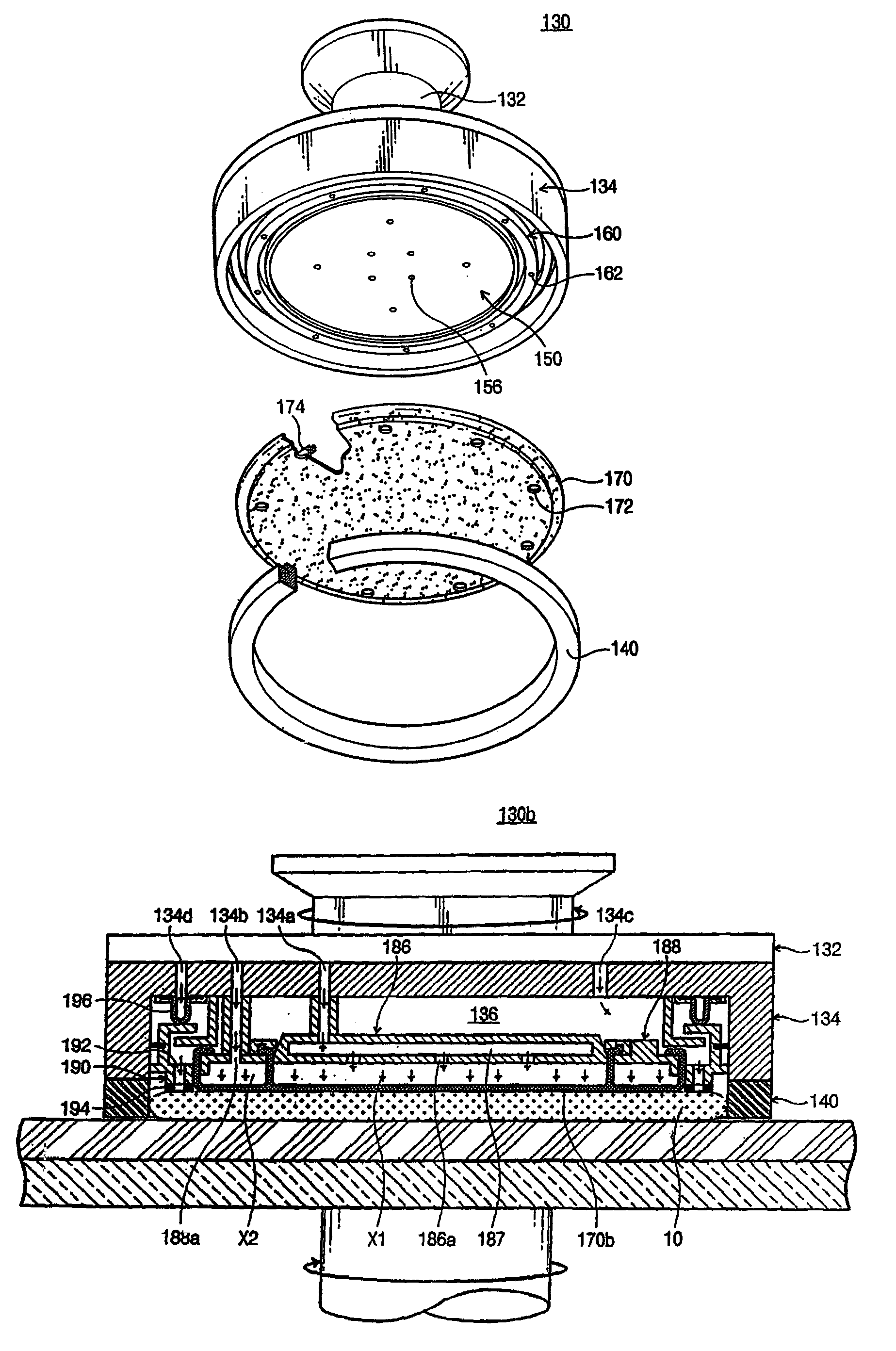 Polishing head of chemical mechanical polishing apparatus and polishing method using the same