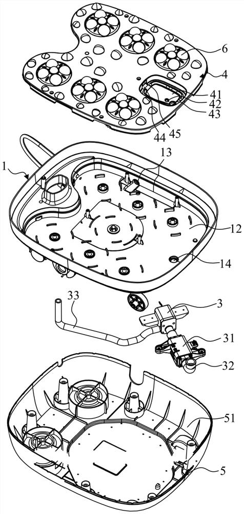 Filtering mechanism and foot bath device