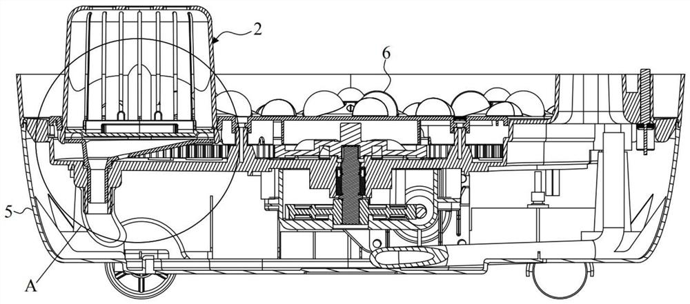Filtering mechanism and foot bath device