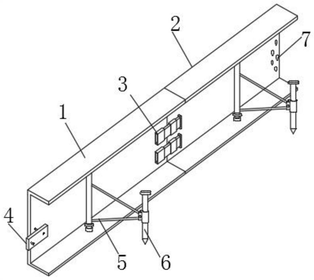 A connection adjustment structure of side formwork for road construction