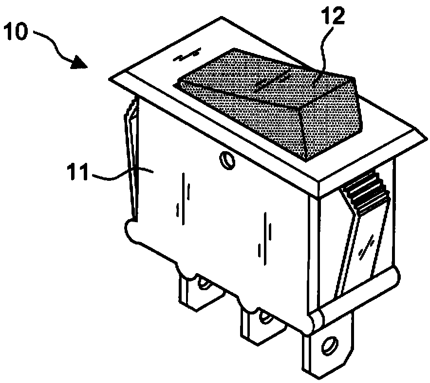 Deviation surge absorbing structure built in contact switch